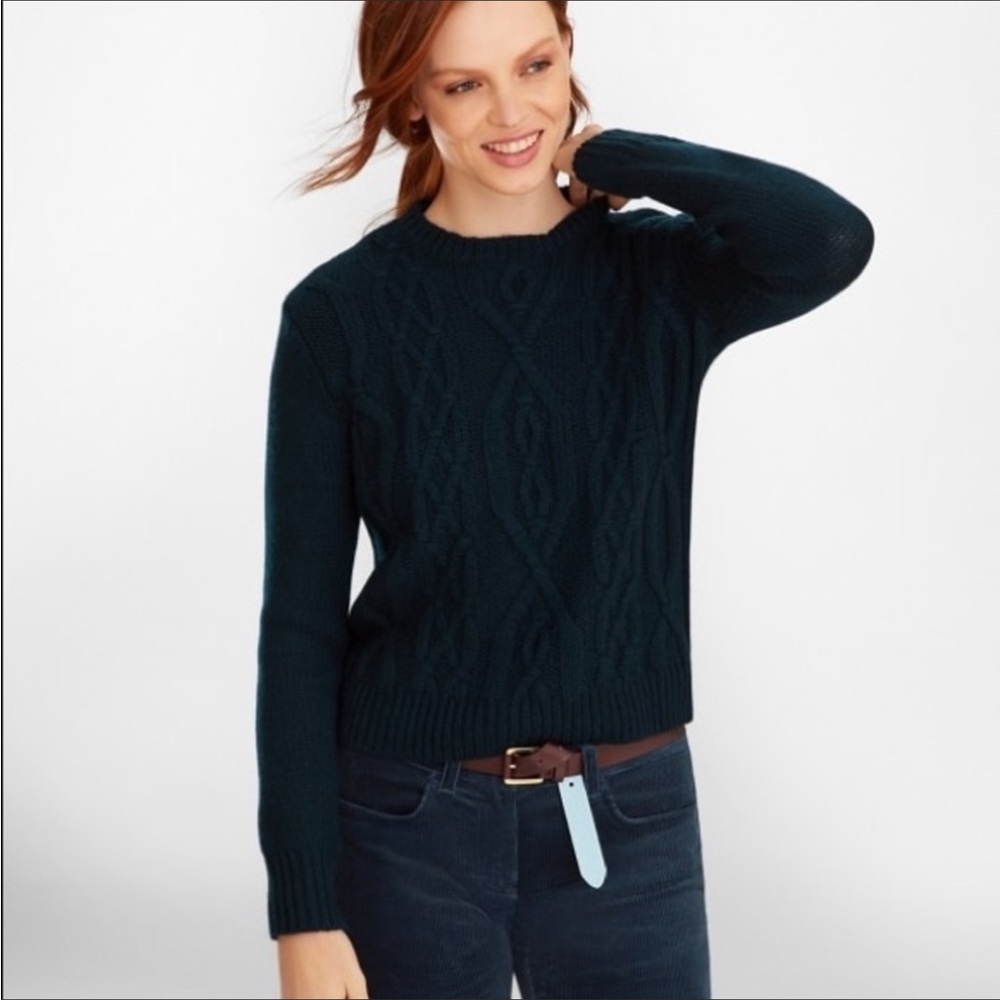 Brooks Brothers Wool Alpaca Cable Knit Sweater